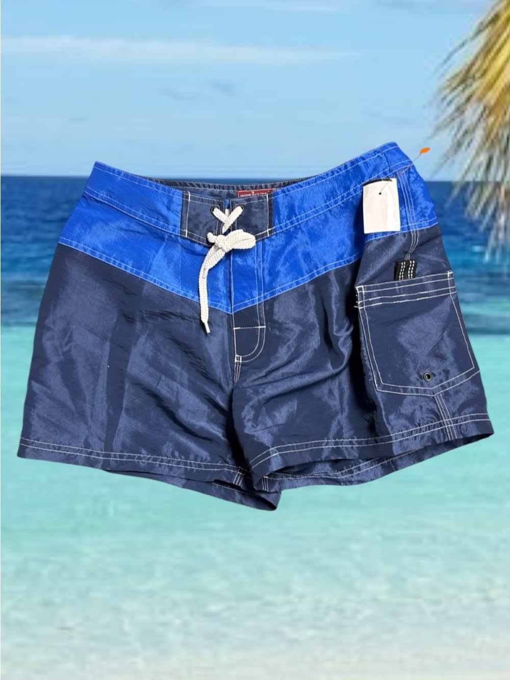 Women’s Two-Tone Navy & Royal Blue Athletic Shorts